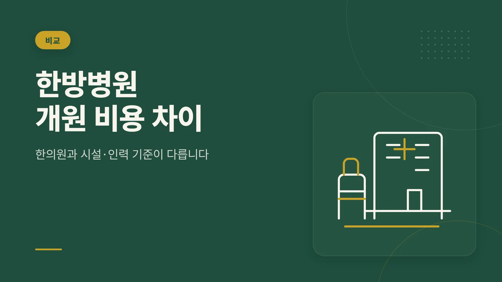 한방병원 개원 비용 차이 썸네일